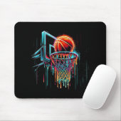 Farbenfrohe Basketball-Drilling Color Splash Hoop Mousepad (Mit Mouse)