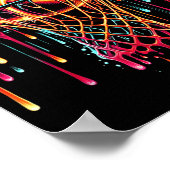 Farbenfrohe Basketball-Drilling Color Splash Hoop Poster (Ecke)