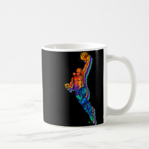 Farbenfrohe Basketball Dunk Abstrakt Sport Tank Kaffeetasse