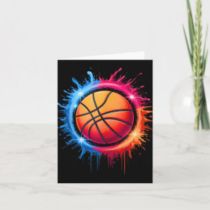 Farbenfrohe Basketball-Gefärbte Krawatte Farbschla Karte