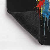 Farbenfrohe Basketball-Gefärbte Krawatte Farbschla Mousepad (Ecke)