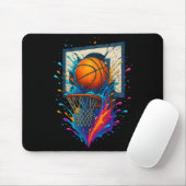 Farbenfrohe Basketball Slam Dunk Splash Hoop Backb Mousepad (Mit Mouse)