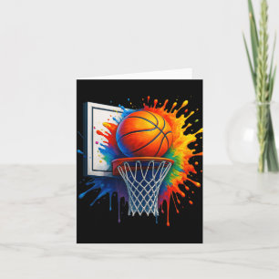 Farbenfrohe Basketballstraße mit Graffiti Dri Karte