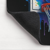 Farbenfrohe Basketballstraße mit Graffiti Dri Mousepad (Ecke)