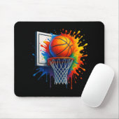 Farbenfrohe Basketballstraße mit Graffiti Dri Mousepad (Mit Mouse)