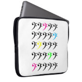 Farbenfrohe Bass Clef Electronics Tasche (Vorne Rechts)