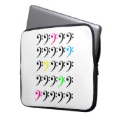 Farbenfrohe Bass Clef Electronics Tasche (Vorderseite Links)