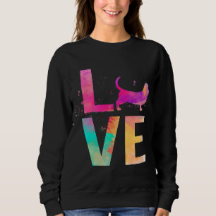 Farbenfrohe Basset Hound Hund Mama gibt Basset Hou Sweatshirt