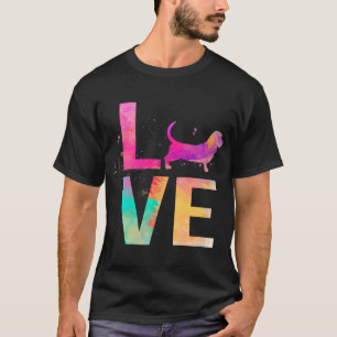 Farbenfrohe Basset Hound Hund Mama gibt Basset Hou T-Shirt