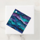 Farbenfrohe Batik Forest Art Geschenketiketts Geschenkanhänger (Beispiel)