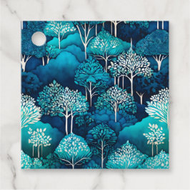 Farbenfrohe Batik Forest Art Geschenketiketts Geschenkanhänger