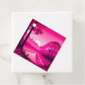Farbenfrohe Batik Forest Art Geschenketiketts Geschenkanhänger (Beispiel)