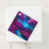 Farbenfrohe Batik Forest Art Geschenketiketts Geschenkanhänger (Beispiel)