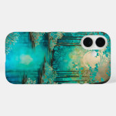 Farbenfrohe Batik Forest Art iPhone Case (Rückseite (Horizontal))