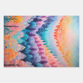 Farbenfrohe Batik Forest Art Wrapping Paper Shees Geschenkpapier Set (Vorderseite 3)