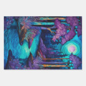 Farbenfrohe Batik Forest Art Wrapping Paper Shees Geschenkpapier Set (Vorderseite 3)