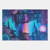 Farbenfrohe Batik Forest Art Wrapping Paper Shees Geschenkpapier Set (Vorderseite 2)