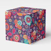 Farbenfrohe Batik-Illustration Natur Blumenmuster Geschenkschachtel (Vorderseite)