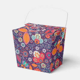 Farbenfrohe Batik-Illustration Natur Blumenmuster Geschenkschachtel