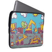 Farbenfrohe Baufahrzeuge Laptop-Sieb Laptopschutzhülle (Vorne Rechts)