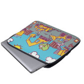 Farbenfrohe Baufahrzeuge Laptop-Sieb Laptopschutzhülle (Vorne Knopf)