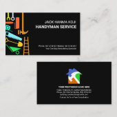 Farbenfrohe Bauhandwerkzeuge Visitenkarte (Vorne/Hinten)