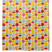 Farbenfrohe Bauhaus gelb, rot Duschvorhang (Vorderseite)