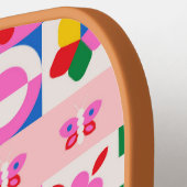 Farbenfrohe Bauhaus Geometric Pickleball Paddle (Linke Seite)