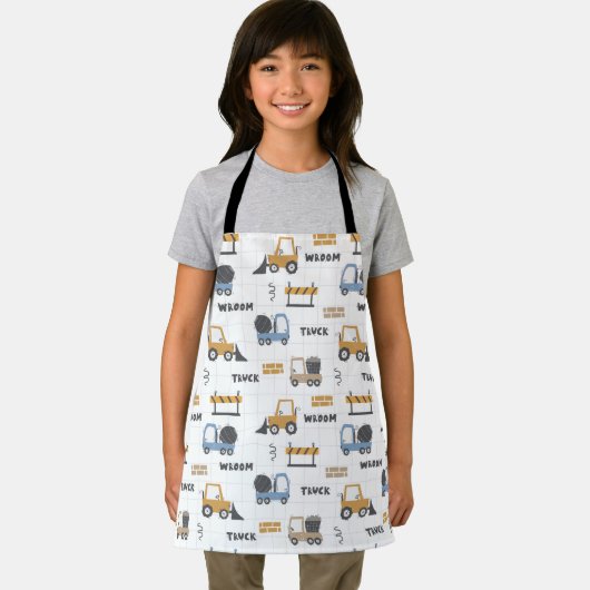 Farbenfrohe Baumaschinen Muster Schürze (Insitu)