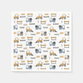 Farbenfrohe Baumaschinen Muster Serviette (Vorderseite)