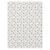 Farbenfrohe Baumaschinen Muster Tischdecke (Vorderseite)