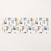 Farbenfrohe Baumaschinen Muster Yogamatte (Vorderseite (Horizontal))