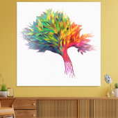 Farbenfrohe Baumburst Leinwanddruck (Insitu (Wohnzimmer))