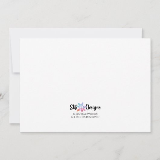 Farbenfrohe Bäume Feiertag Einladung (Rückseite)