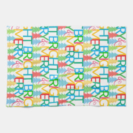 Farbenfrohe Bäume Holiday Küche Handtuch