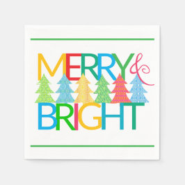 Farbenfrohe Bäume Holiday Napkins Serviette