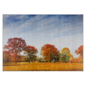 Farbenfrohe Bäume Landschaft Herbst Saison Schneidebrett (Vorderseite)