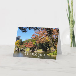 Farbenfrohe Bäume Landschaft im japanischen Garten Karte