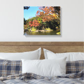 Farbenfrohe Bäume Landschaft im japanischen Garten Leinwanddruck (Insitu (Schlafzimmer))
