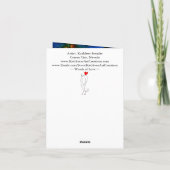 Farbenfrohe Bäume mit Worten des Loss Poster Karte (Rückseite)