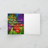 Farbenfrohe Bäume mit Worten des Loss Poster Karte (Innenseite)