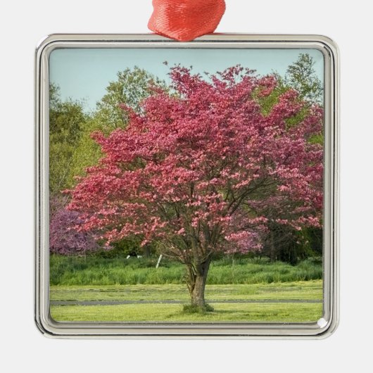 Farbenfrohe Bäume Ornament Aus Metall (Vorne)