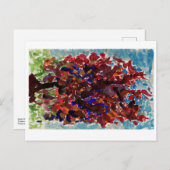 Farbenfrohe Bäume Postkarte (Vorne/Hinten)