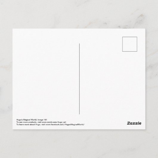 Farbenfrohe Bäume Postkarte (Rückseite)