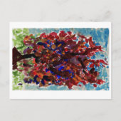 Farbenfrohe Bäume Postkarte (Vorderseite)