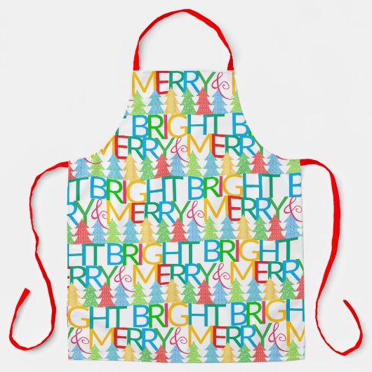 Farbenfrohe Bäume Schürze (Vorderseite)