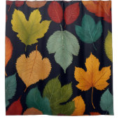Farbenfrohe Bäume - Set mit Leaf-Muster Duschvorhang (Vorderseite)