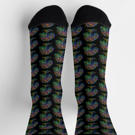 Farbenfrohe Bäume Socken (Oben)