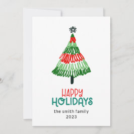 Farbenfrohe Bäume Weihnachten glücklich