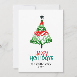 Farbenfrohe Bäume Weihnachten glücklich